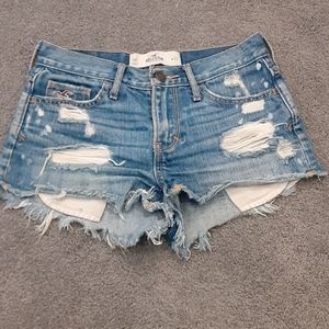Hollister womens distressed denim shorts